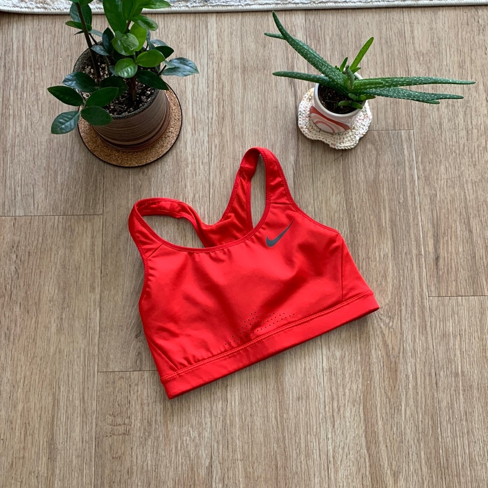 New red Nike sports bra